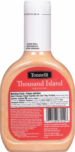Tonnelli Thousand Island Salad Dressing Perspective: back
