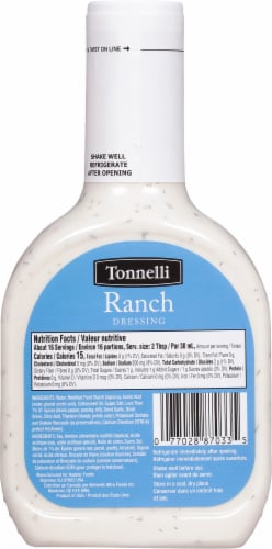 Tonnelli Ranch Salad Dressing Perspective: back