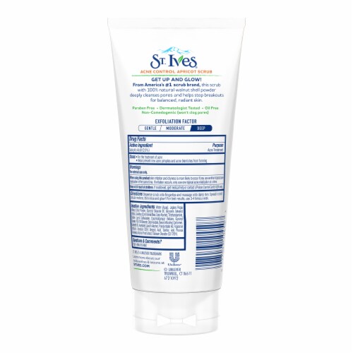 St. Ives® Oil-Free Salicylic Acid Acne Control Apricot Face Scrub Perspective: back