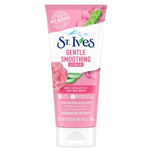 St. Ives Gentle Smoothing Rose Water & Aloe Vera Face Scrub Perspective: back