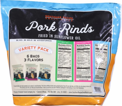 Southern Recipe Small Batch Flight of Rinds Pork Rind Variety Pack Perspective: back