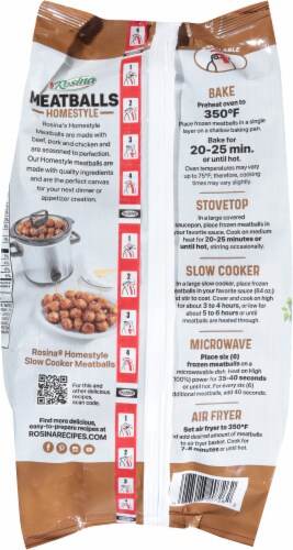 Rosina® Homestyle Beef Pork and Chicken Frozen Meatballs Party Pack Perspective: back