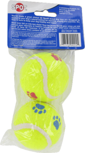 Spot Paw Print Tennis Balls Twin Pack Perspective: back