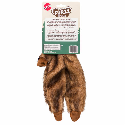 Spot Furzz Fox Plush Dog Toy Perspective: back