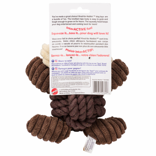 Spot ST54369 6.5 in. Knot for Nothing Dog Toy, Assorted Perspective: back