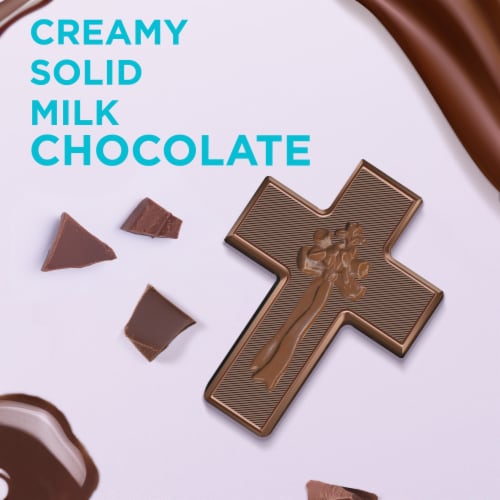 RUSSELL STOVER Solid Milk Chocolate Candy Easter Cross Perspective: back