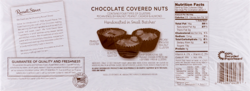 Russell Stover Box of Chocolate Covered Nuts Perspective: back