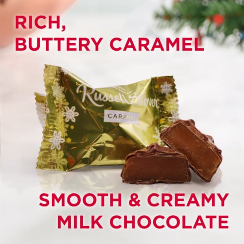 RUSSELL STOVER Christmas Caramel in Milk Chocolate Gift Box Perspective: back