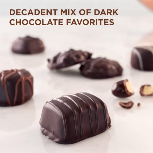 RUSSELL STOVER Assorted Dark Chocolate Gift Box, 9.4 oz Perspective: back