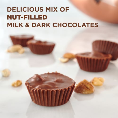 RUSSELL STOVER Milk Chocolate Covered Nuts Chocolate Gift Box Perspective: back