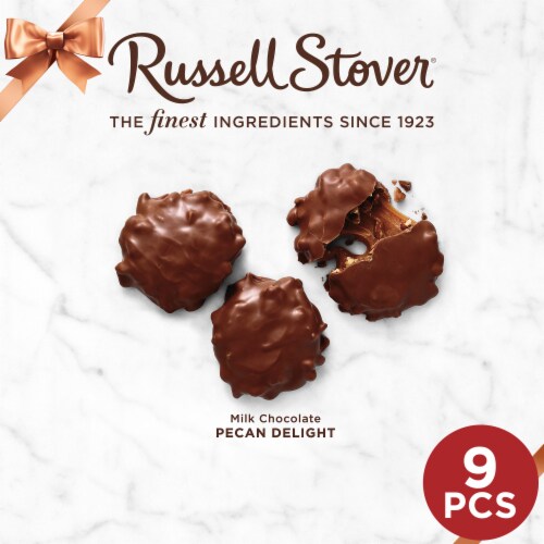 RUSSELL STOVER Pecan Delights Milk Chocolate Candy Gift Box Perspective: back