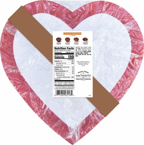 Russell Stover Chocolate Covered Nuts Heart Box Valentine Candy Perspective: back