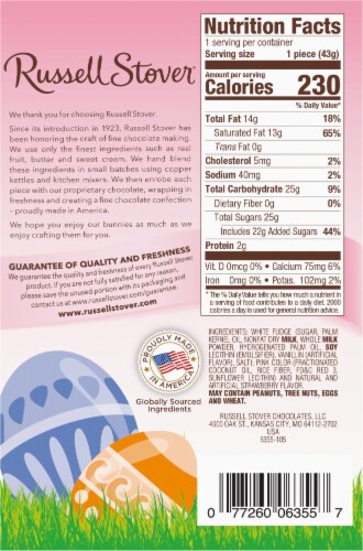 Russell Stover Strawberries n' Creme Flavored Fudge Rabbit Perspective: back
