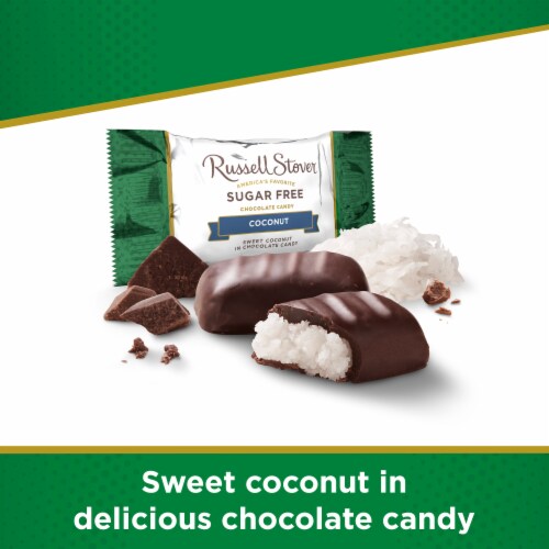 RUSSELL STOVER Sugar Free Coconut Chocolate Candy Bag Perspective: back