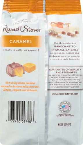 Russell Stover Milk Chocolate Caramel Mini Gusset Bag Perspective: back