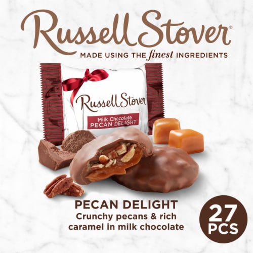 RUSSELL STOVER Milk Chocolate Pecan Delight Candy, 16.1 oz bag Perspective: back