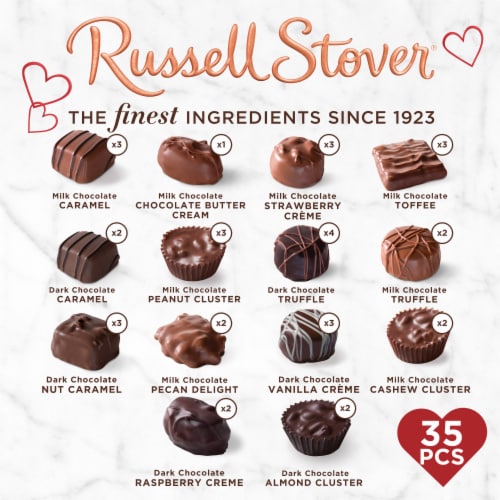 Russell Stover Valentine's Day Puppy Heart Assorted Milk & Dark