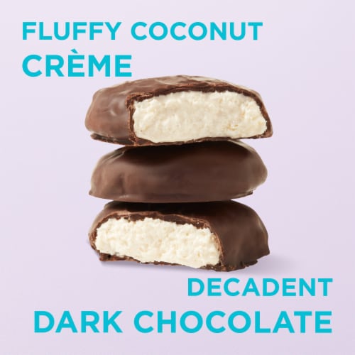 RUSSELL STOVER Easter Coconut Crème Dark Chocolate Candy Easter Egg Perspective: back