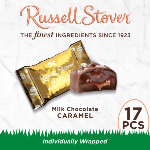 RUSSELL STOVER Easter Milk Chocolate Caramel Candy Gift Box Perspective: back