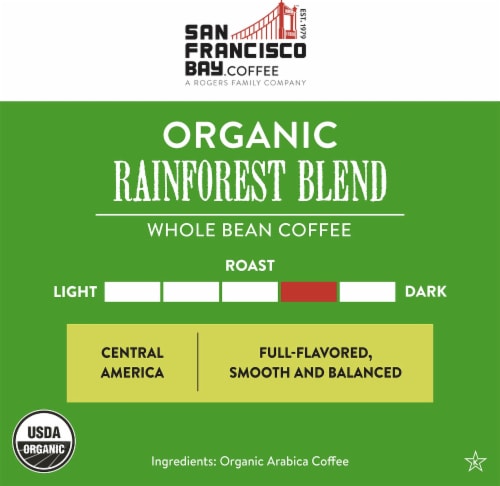 San Francisco Bay Coffee® Organic Rainforest Blend Whole Bean Coffee Perspective: back
