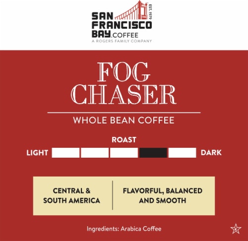 San Francisco Bay® Fog Chaser Whole Bean Coffee Perspective: back