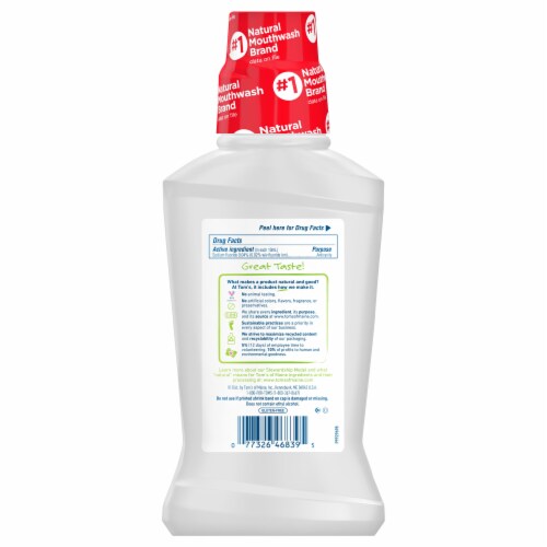 Tom's of Maine Children's Anti-Cavity Fluoride Rinse Mouthwash Silly Strawberry Perspective: back