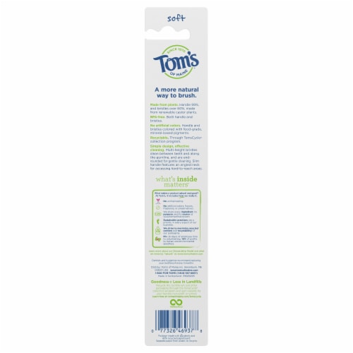 Tom's® of Maine Naturally Clean Toothbrush Soft Perspective: back