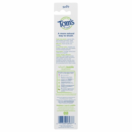 Tom's® of Maine Naturally Clean Toothbrush Soft Perspective: back