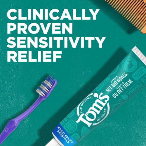 Tom's of Maine Fresh Mint Rapid Relief Sensitive Toothpaste Perspective: back