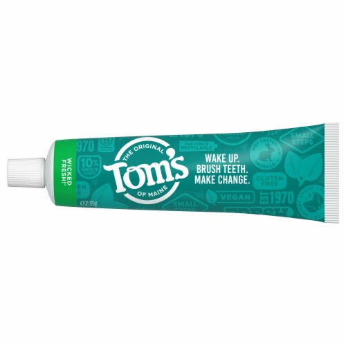 Tom's of Maine Wicked Fresh! Natural Toothpaste With Fluoride Spearmint Ice Perspective: back