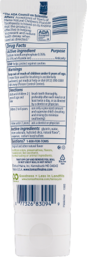 Toms Outrageous Orange-mango Anticavity Toothpaste Perspective: back