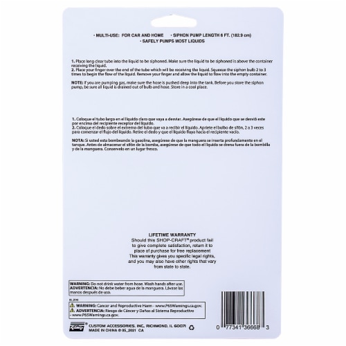 Custom Accessories Shop Craft Siphon Pump - Black/Transparent Perspective: back