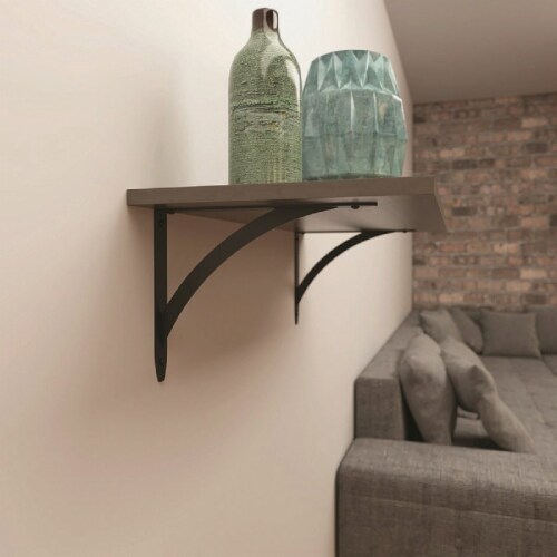 Knape & Vogt Elegante 10 In. Black Decorative Bracket RP-0053-10BK Perspective: back