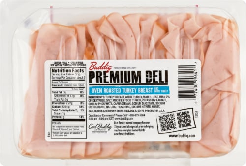 Buddig™ Premium Deli Oven Roasted Turkey Lunch Meat Perspective: back