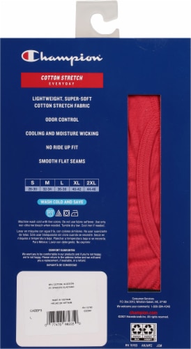 Champion Large Cotton Stretch Boxer Brief Perspective: back