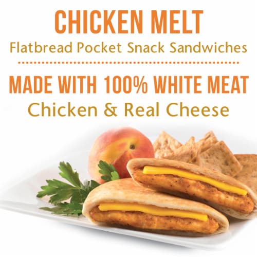 Sandwich Bros. Chicken Melts Flatbread Pocket Sandwiches Perspective: back