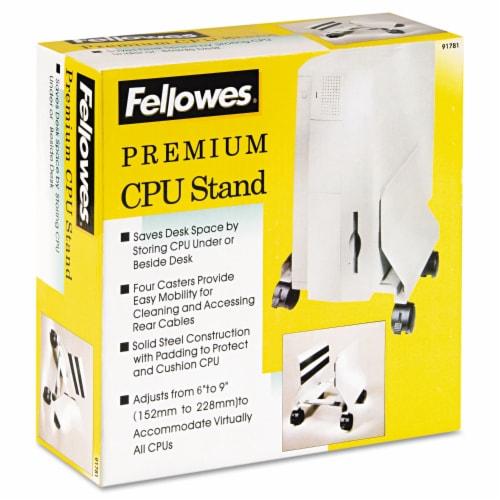 Premium CPU Stand, Supports 50 lb, 8w x 9d x 9.5h, Platinum