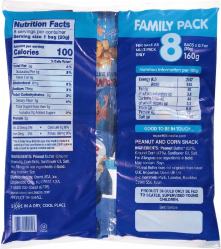 Osem® Bamba® Peanut Butter Puffs Family Pack Perspective: back