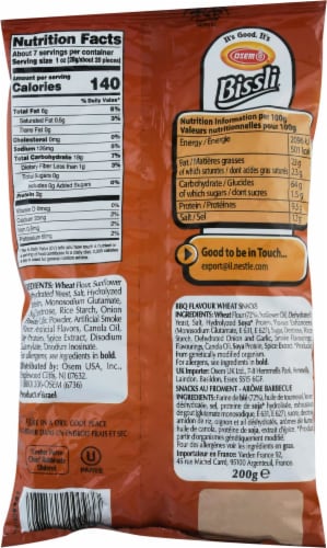 Osem® Bissli BBQ Flavored Wheat Snacks Perspective: back