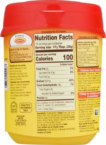 Osem® Mushroom Soup And Seasoning Mix Perspective: back