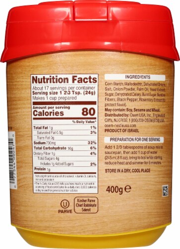 Osem® Onion Soup and Seasoning Mix Perspective: back