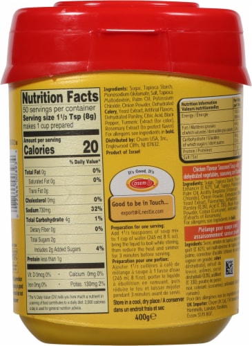 Osem® Consommé Artificial Chicken Flavored Soup & Seasoning Mix Perspective: back