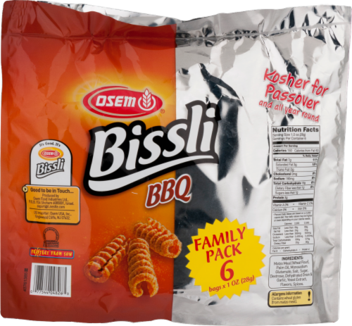 Osem® Bissli Barbecue Flavored Snacks Family Pack Perspective: back
