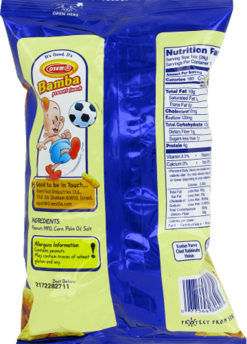 Osem Bamba Peanut Snack Perspective: back