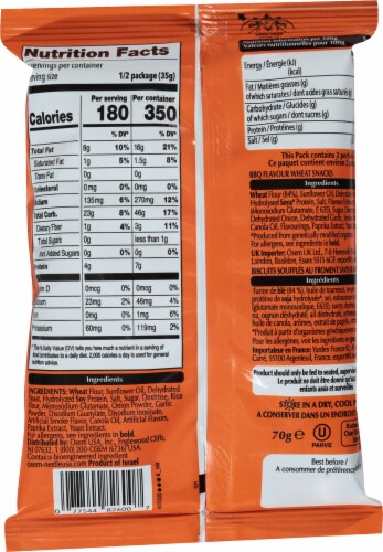 Osem Bissli BBQ Flavored Wheat Snacks Perspective: back
