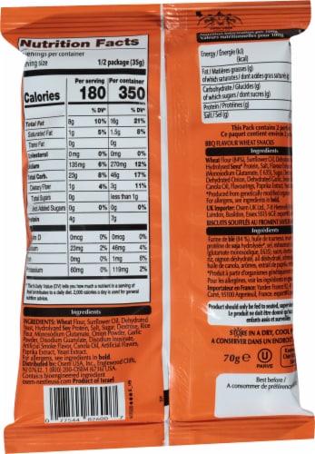 Osem Bissli BBQ Flavored Wheat Snacks Perspective: back