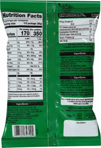 Osem® Bissli Onion Flavored Wheat Snacks Perspective: back