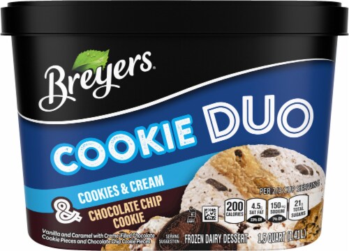 Breyers® 2in1 Oreo® and Chips Ahoy!® Ice Cream Perspective: back