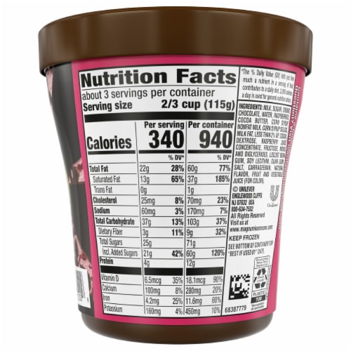 Magnum® Dark Chocolate Raspberry Ice Cream Perspective: back