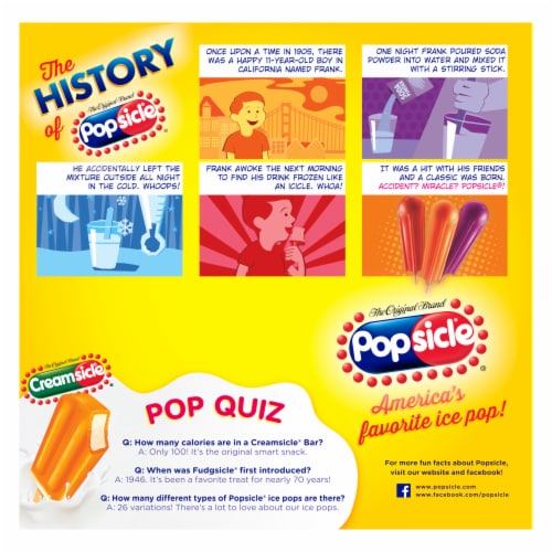 Fudgsicle® No Sugar Added Original Fudge Pops Perspective: back